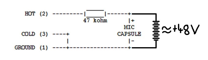 {phantom power circuit dia}